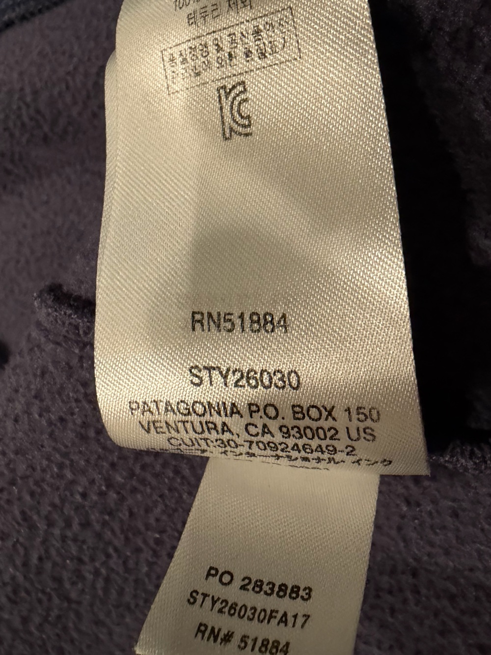 Patagonia Men’s Navy Ukiah Fleece Jacket, size M - Picture 4 of 5